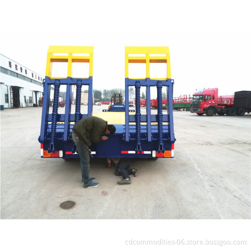 Cheap 4 Axles Lowbed Semi Trailer Travel Trailers Truck Trailers  For Sale